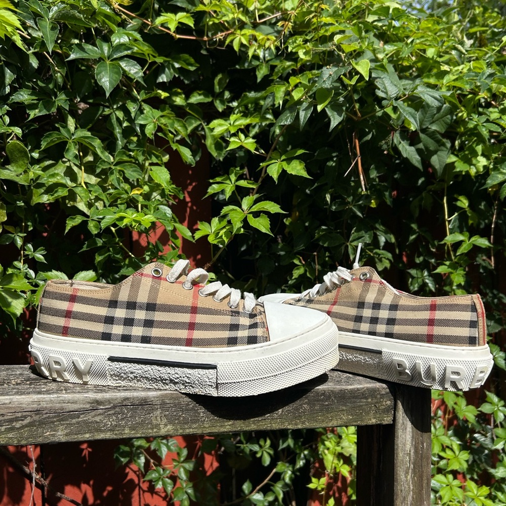 Burberry Checkered Canvas Sneakers